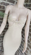 Bellagio Ribbed Side Cut Dress | Beige