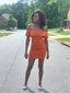 Cassie Off-Shoulder Dress | Orange