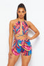 Vibrant Swirl Romper