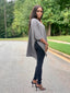 Poncho Sleeve Shirt | Charcoal - FINAL SALE