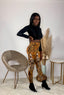 Snakeskin Pants Set | Tan