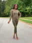 Long Sleeve Leggings Set | Olive FINAL SALE