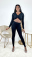 She A Vibe Cropped Cable Knit Sweater Set