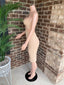 Bellagio Ribbed Side Cut Dress | Beige