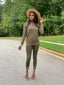 Long Sleeve Leggings Set | Olive FINAL SALE