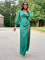 Emerald | Green High Slit Maxi Dress