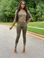 Long Sleeve Leggings Set | Olive FINAL SALE